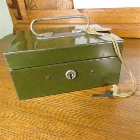 Antique Metal Lock Box for sale 